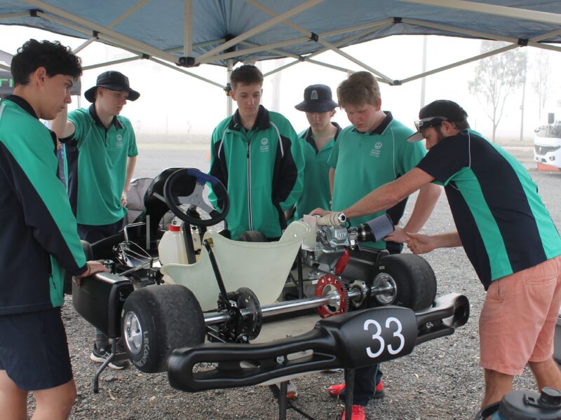 Flinders students repair go-kart